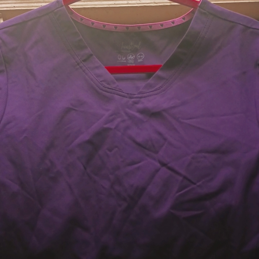 Heart and soul medical scrubs contemporary  petite purple
